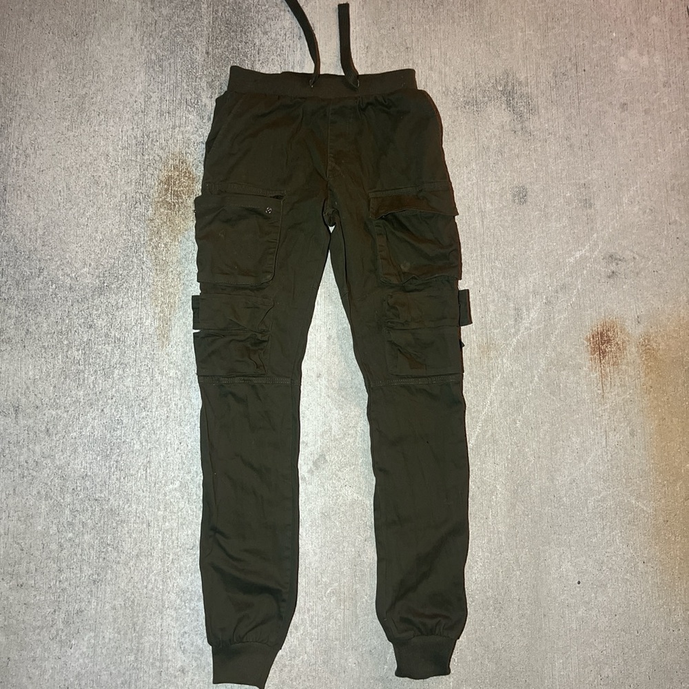 Olive Cargo Joggers
